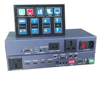 Контролер на училищното подиума с 7-инчов сензорен панел, видеопрезентация, контролер на аудио-сигнала