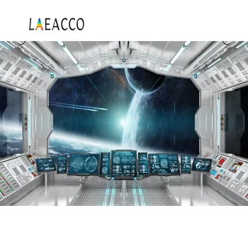 Космически кораб Laeacco, Научна фантастика, Звездна Планета, детски интериор, фон за снимки, на Фона на фотосесия, фотографско студио