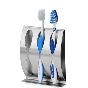 Креативен държач за четка за зъби от неръждаема стомана, неперфорированный държач за четка за зъби, монтиран на стената туба с паста за зъби, стоматологичен уред