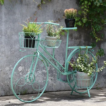 Креативен ретро велосипед, цвете полк, европейският iron многоетажен, градина, декорация на балкона саксия, поставка за растенията на открито