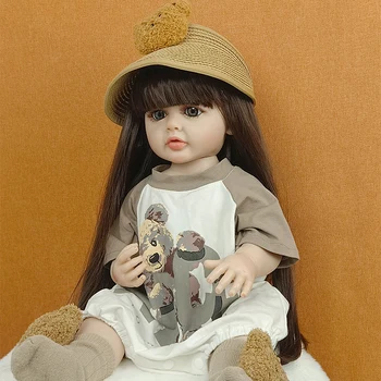 Кукла Реборн, мека силиконова реалистична 22-инчов кукла-принцеса, миличка Bebe, кукла Реборн, играчки, подаръци за рожден Ден за Деца