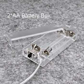 Кутия държач за батерии 2 АА с ключ, Нова кутия-държач за батерии 2 АА 2А с ключ