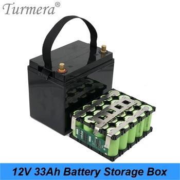 Кутия за съхранение на батерии Turmera 12V 33A с Притежателя на Lifepo4 батерии 4X5 32700 4S 40A Баланс BMS Никел за ПРОЗОРЦИ и системи Solor