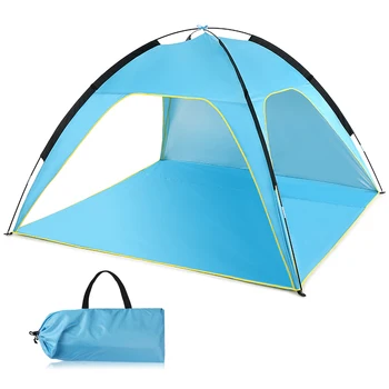 Лека плажна палатка, козирка, UV-подслон от слънцето, къмпинг, риболовна палатка за нощуване на открито, туризъм, пътуване