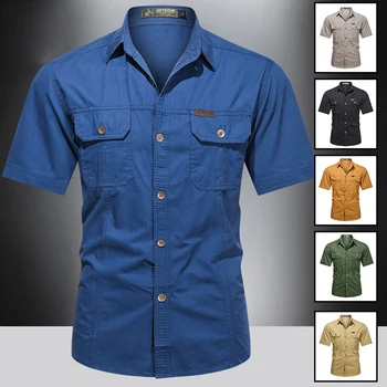 Летни ризи за разходки, Лов, тактическа Бойна риза с къс ръкав, бързо съхнещи ризи за къмпинг, риболов, мъжки ловно униформи