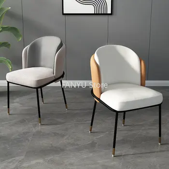 Луксозни Трапезни столове за почивка с минималистичен облегалка, Модерни и Креативни Трапезни столове за грим Sillas Comedor Предмети от бита WZ50DC