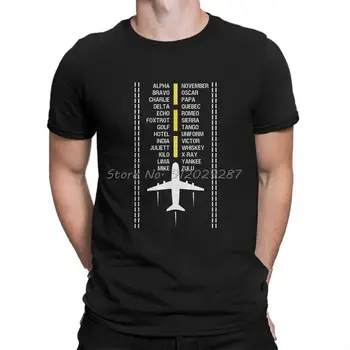 Любител на самолети, фонетична азбука, летящ подарък тениска на пилота на самолета, мъжка тениска с кръгло деколте, памучен тениска, тениски в стил хип-хоп, градинска облекло