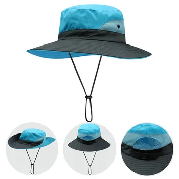 Лятна шапка за риболов с защита от uv, солнцезащитная шапка с широка периферия, дишаща шапка за риболов, шапки за къмпинг, туризъм шапка с чадър