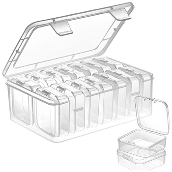 Малка кутия за съхранение С капак Малка пластмасова прозрачна кутия с Пластмасов контейнер За съхранение на Скоростната Празен Мини Органайзер За малки предмети