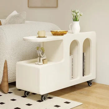 Масичка за кафе в скандинавската хол, разтегателен диван в спалнята, произведено приставной масичка, просто домашен маса за багаж с колела, креативна мебели