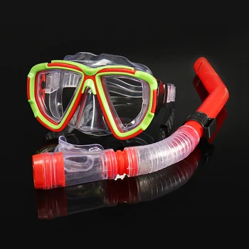 Маска за гмуркане за възрастни, шнорхел за подводно плуване, Удароустойчив фарове за очила за плуване, Маска за гмуркане