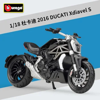 Мащаб 1/18 Bburago 2016 Ducati Xdiavel S Cruiser Мотоциклет Diavel под Наем Molded под Налягане Модел Миниатюрни Играчки Детски Състезателни Колекция