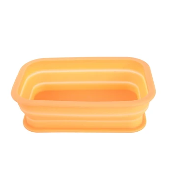 Мащабируем силикон кутия правоъгълна форма за съхранение в колата и дома (оранжев)