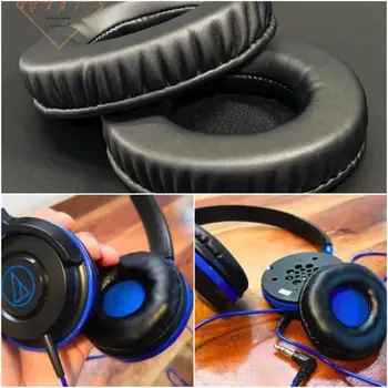 Меки кожени амбушюры на поролоновой възглавница за слушалки Audio-Technica серия ATH-S100 Отлично качество, няма по-евтина версия