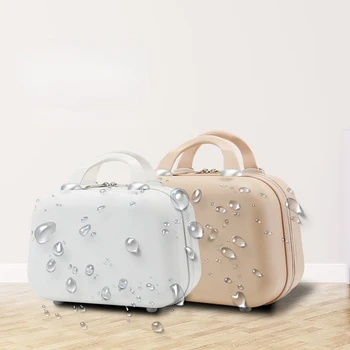 Мини-14-инчов козметичен куфар с цип, женски Леки козметични чанти, органайзер за тоалетни принадлежности, водоустойчив 2023, Нова мода Q115