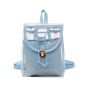 Мини-модерен женски раница от PVC, дизайнерска чанта за момичета, jelly пътен раница за дами, дамски чанти през рамо