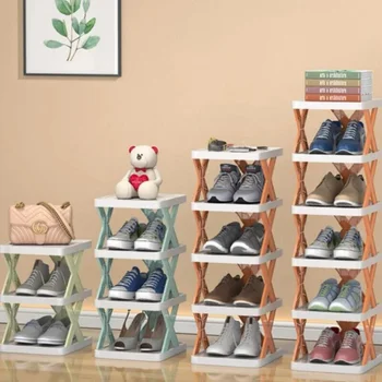 Многослоен органайзер за съхранение на обувки, Нов Компактен органайзер за съхранение на обувки, Штабелируемый органайзер за обувки