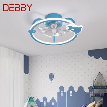 Модерен cartoony вентилатор на тавана DEBBY с подсветка, дистанционно управление, осветление за дома, детска спалня