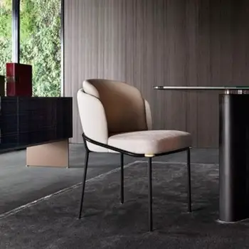 Модерен и луксозен маса за хранене, стол за почивка в спалнята, стол за хранене на открито, кожени дизайнерски предмети от бита Moveis Para Casa