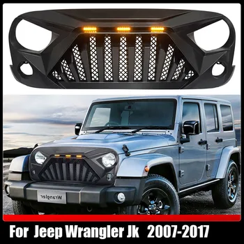 Модифицирана Предна Състезателна Радиаторна Решетка Окото Маска На Кутията Авто Грил Решетка Външни Автомобилни Аксесоари, Подходящи За Jeep Wrangler Jk 2007-2017