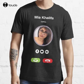 Модна тениска Mia Khalifa, Висококачествена и Скъпа Елегантна Тениска с Хубаво Шарките на Kawai, Сладки Памучни Тениски по Поръчка-Подарък Xs-5Xl
