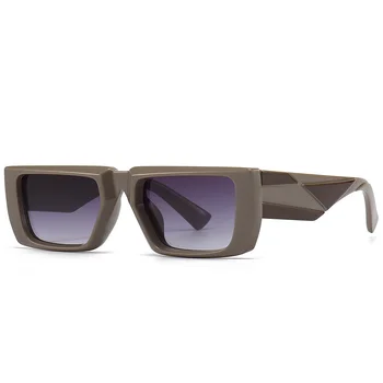 Модни маркови дизайнерски квадратни слънчеви очила за жени и мъже, тенденцията 2023, слънчеви очила, луксозни vintage слънчеви очила в стил пънк с огледални нотки UV400