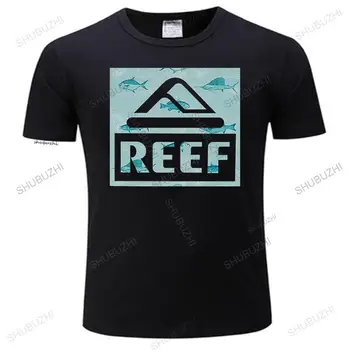 Мъжка тениска с логото на Reef, тениска с къс ръкав, забавен топ с принтом, свободна черна мъжка тениска, мъжки тениски, мъжки тениски с високо качество