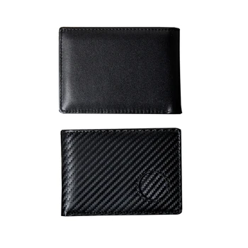 Мъжки RFID-блокиране на тънък кратък портфейл от изкуствена кожа, противоугонный титуляр за кредитни карти, джоб за дреболии, мъжки ретро-пътен бизнес портфейл за пари