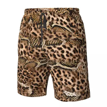 Мъжки бански Лято 2023, спортни къси панталони, мъжки плажни спортни леопардовые и змеиные кожи