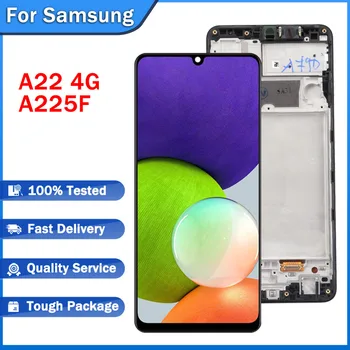 На оригиналния Samsung Galaxy A22 4G LCD дисплей с панел За Samsung A225 A225F A225M SM-A225F/DS LCD дисплей с сензорен екран Дигитайзер