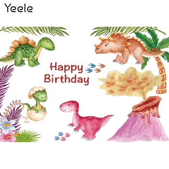 На фона на рождения Ден на детето Yeele Портрет на Динозавър Вулканичен Декор парти Фон За Фотосесия фотографско студио Фотографска