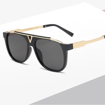 Най-новите продажба на Популярните модни мъжки слънчеви очила в квадратна метална комбинирана рамка с високо качество на анти-UV400 лещи