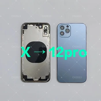 Направи си сам Корпуса заден капак за задната част на батерии X-12pro, подмяна на средна рамка за корпуса X Like 12 pro X до iPhone на 12 Pro
