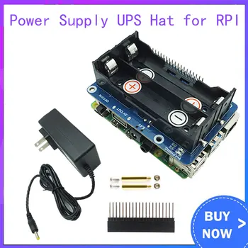 Непрекъсваемо захранване Raspberry Pi 4 UPS ШАПКА Със Стабилна изходна мощност 5 за Raspberry Pi 4 Модела B/3Б +/3Б