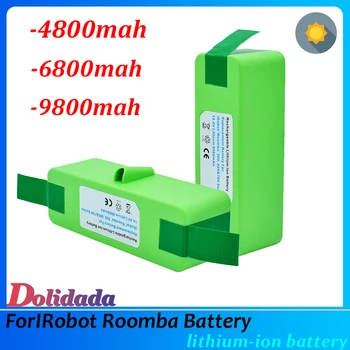 Нов 14,4 v 9800 mah Акумулаторни Батерии, Литиево-йонна Батерия За Irobot Roomba 500 600 700 800 Серия Green Метла Bateria 
