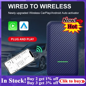 НОВ CarlinKit 4.0 Apple Car Play Безжичен Адаптер CarPlay Player + Кутия Android Auto Dongle Безжичен Android Auto Автомобилни Аксесоари
