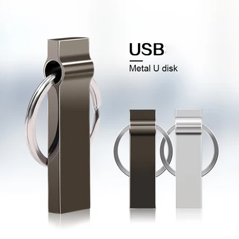 Нов USB Флаш памет 64GB Метален Диск 32gb 128GBmemory memori cel usb Високоскоростен stick Стик Ключ u диск подарък