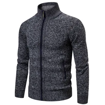 Нов Есенен Мъжки пуловер 2022 Г., Всекидневни, с дълги ръкави, Дебели, Плюс размера на Топло Кадифе Тенденция Риза, Пуловер, яке, Палто, директна доставка на 3XL