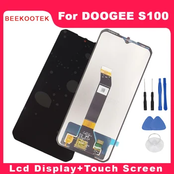 Нов оригинален LCD дисплей DOOGEE S100 със сензорен екран, цифров преобразувател за смартфон Doogee S100