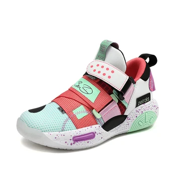 Нова детска баскетболни обувки за момчета и момичета, нескользящая детски спортни обувки, леки външни всекидневни обувки, спортни обувки