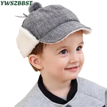 Нова Детска шапка Зимна шапка за момчета със слушалки, Модерна Детска Шапка за Момичета и Момчета, Топли Детски шапки-шапки