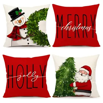 Нова Коледна калъфка 45 см, възглавници, Коледно украшение за Благодарността, калъфка за възглавница, празничен начало декор, калъфка за дивана