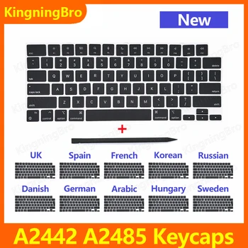 Нова Смяна на САЩ, Великобритания, Испания, Френски, Руски, Капачки за Ключове, покритие за Macbook Pro 14 