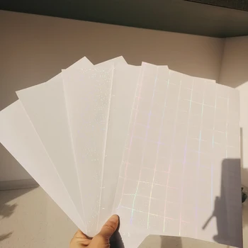 Нова Холографска Проста Лазерна Прозрачен Филм За Студено Ламиниране На Снимка, направи си САМ Хартиена Картичка 297x210 мм, 50 Листа/Пакет