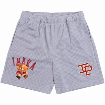 Нови къси панталони Inaka, мъжки и дамски класически баскетболни шорти за фитнес, мрежести еднослоен шорти Inaka Power, летни модни ежедневни панталони