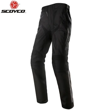 Нови топли панталони SCOYCO oxford за мотокрос, оборудване, мотобрюки с наколенником, P018-2
