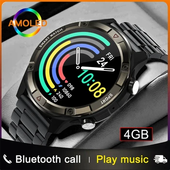Новите Смарт часовници с Bluetooth-Разговори, 1,6-инчов AMOLED екран, часовници, винаги които показват Време, Здраве, Спорт, 4 GB Локална Музика, Умни часовници За Мъже