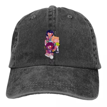 Обикновена шапка за татко, подошвенная дамски шапка с широка периферия, козирка, шапка Stetson Комикси Amphibia Anne с козирка