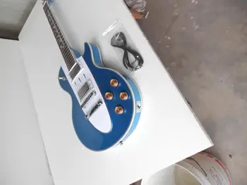 Обичай бяло-синьо лешояд електрически китари 1960 година от палисандрово дърво 10yue25