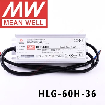 Оригинален Mean Well HLG-60H-36 за улична/високо/корпусите/на паркинг оборудване meanwell 60 Вата с постоянно напрежение и постоянен ток led драйвер